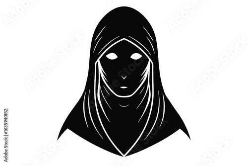 eyeless face vector icon