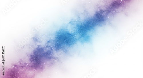 輝く宇宙雲 青紫色の幻想的な流れ星. AI Generated