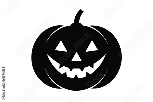 glowing jack o lantern vector icon