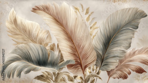 Abstract Decorative Feather Design