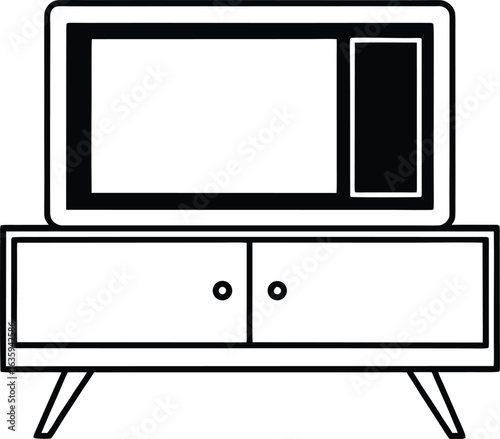 tv set isolated on white