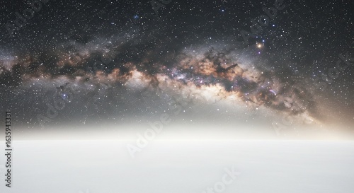 輝く銀河 超現実的宇宙風景 神秘的夜空 壮大なる天の川. AI Generated