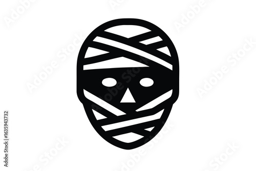 mummy face vector icon