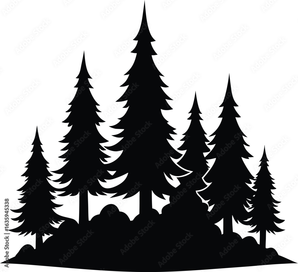 Obraz premium forest vector illustration