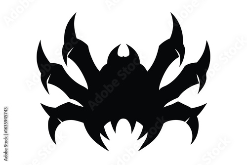 scary monster claws vector icon