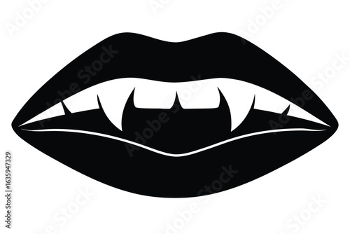 vampire lips vector icon