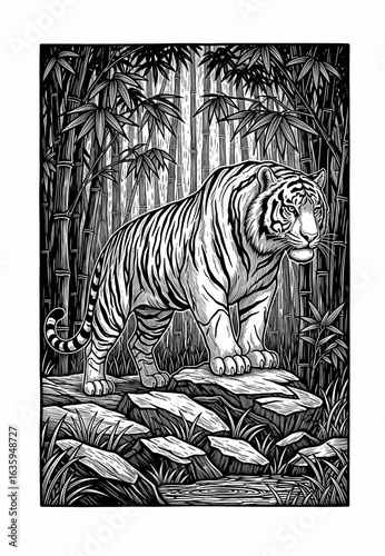 tiger on a white background