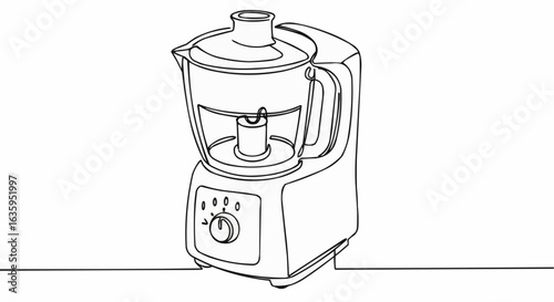 Modern food processor designed for food preparation.