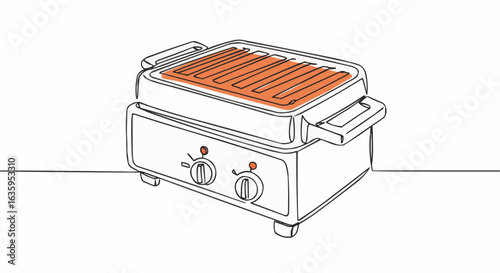 A sketch of modern grill.
