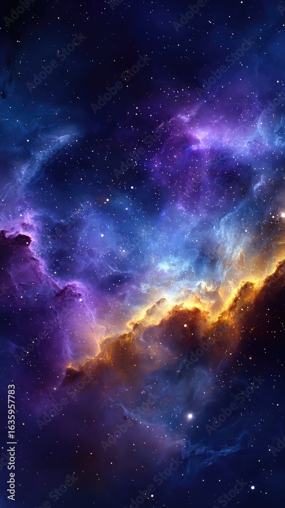 Fototapeta premium Colorful nebulae and distant stars in deep space.