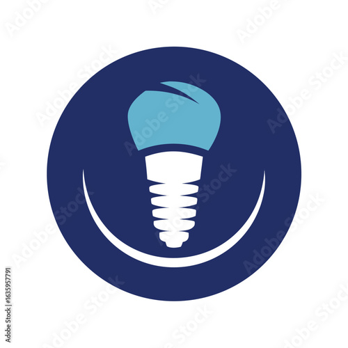 Circle Dental Logo with Implant Screw Base