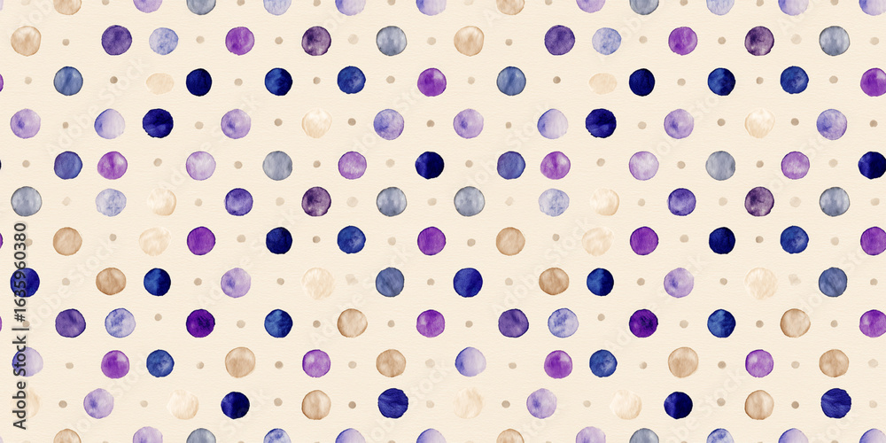 beige watercolour with a neat purple and blue polka dot pattern beige watercolour with a neat purple and blue polka dot pattern