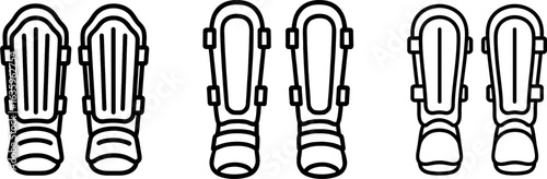 Shin guards outline vector