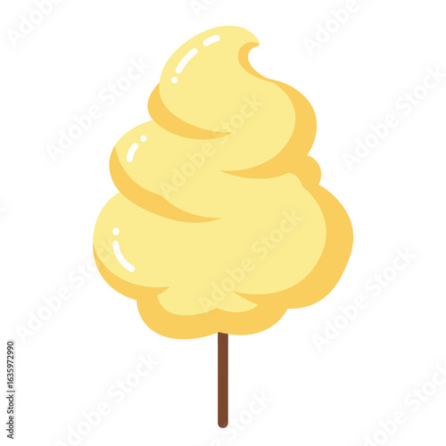 Soft serve ice cream on a stick