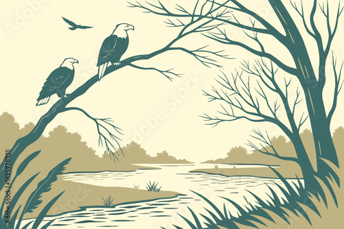 Bald eagles winter in Kansas along reservoirs like Milford Lake, offering great birdwatching opportunities.