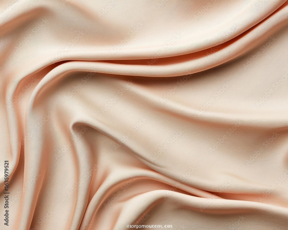 Fototapeta premium Stylized seamless folds of silk fabric with cozy natural texture and subtle highlights