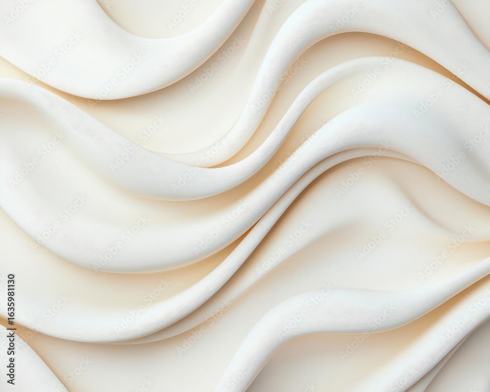 Obraz premium Soft cozy silk swirl pattern in seamless design, organic flowing shapes in neutral tones