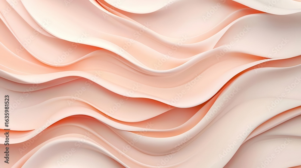 Obraz premium Cozy stylized silk stream in seamless pattern, soft curves and muted warmth