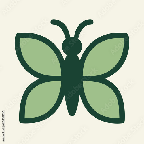 Fantasy Animal with Flower-Shaped Wings – Creative Vector Illustration