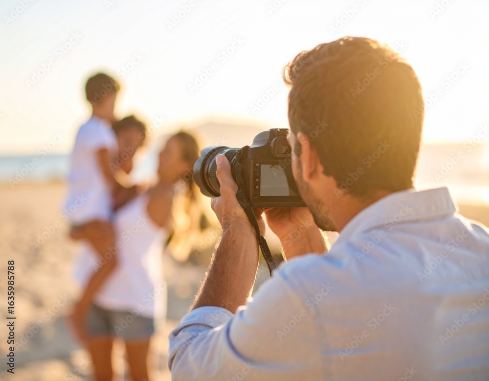 Fototapeta premium 一眼レフで撮影するカメラマン