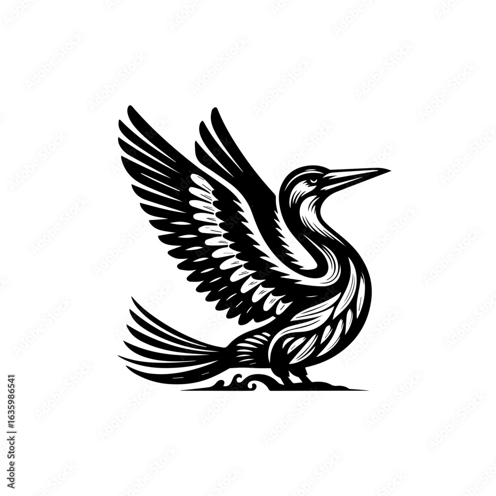 Obraz premium Bird illustration isolated on white background