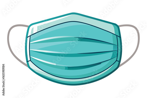 A blue disposable face mask commonly used for protection against viruses and particulate matter in medical and public settings
