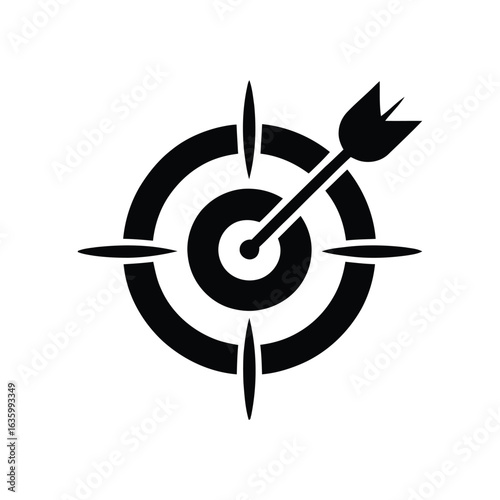 Arrow hitting bullseye on target