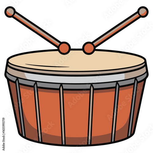 drum and drumsticks