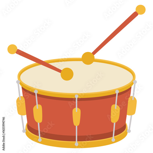 drum and drumsticks