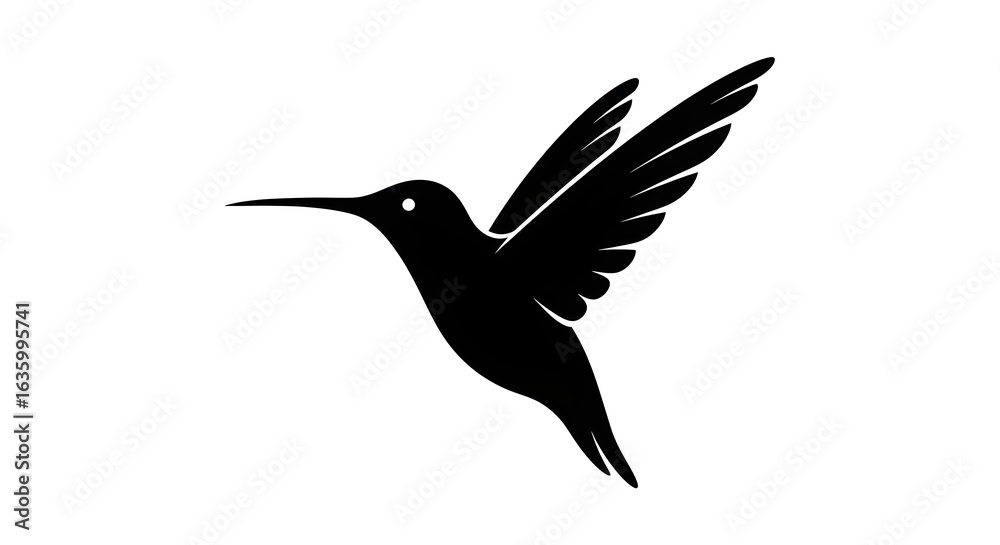 Obraz premium Silhouette of a hummingbird