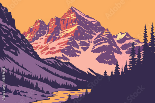 Colorado’s Alpenglow phenomenon lights up mountain peaks with pink and orange hues at sunrise and sunset.