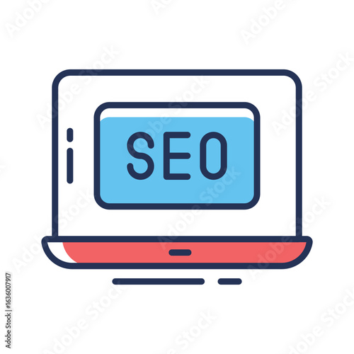 Well crafted linear icon of search engine optimization SEO