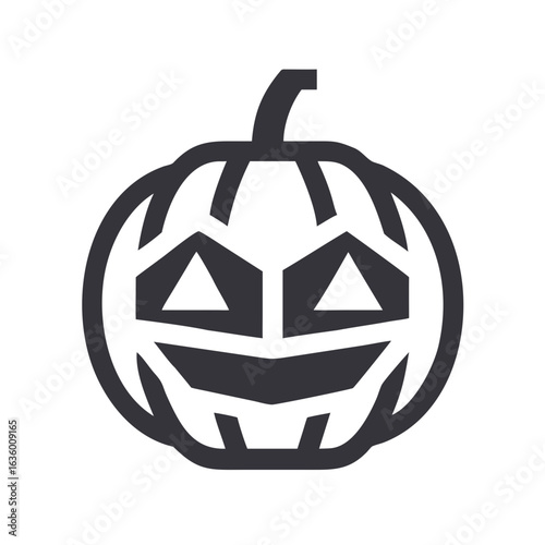 Smiling Jack: Whimsical Pumpkin Face Emblem