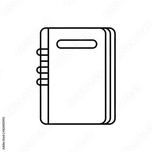 Sketch of a notebook on transparent background