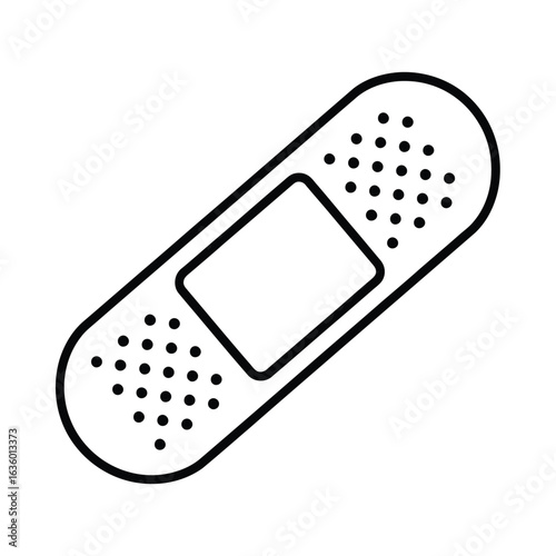 Adhesive bandage isolated on white background, a medical essential for wound care, providing protection and support for cuts, scrapes, and minor injuries