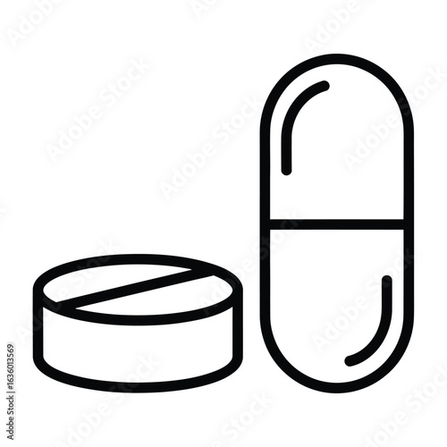 Pills isolated on white background, essential medicine for health care, treatment and cure, providing relief and aiding in recovery from illness and disease