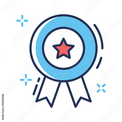 Grab this outline icon of branding name badge