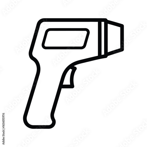 Infrared thermometer gun for temperature measurement, isolated on white background a device for health check and fever detection with precision