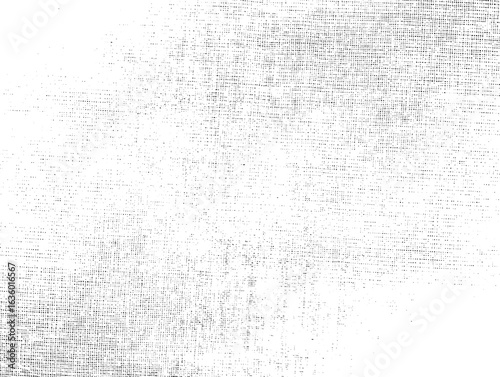 Grunge halftone texture with scattered black dots pattern on transparent background. Vintage comic book effects, distressed overlays and retro designs.

