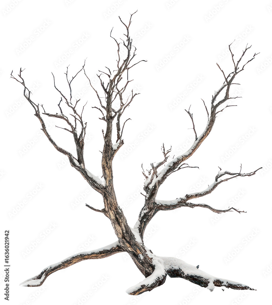 Fototapeta premium PNG Dead tree branches winter minimalist.