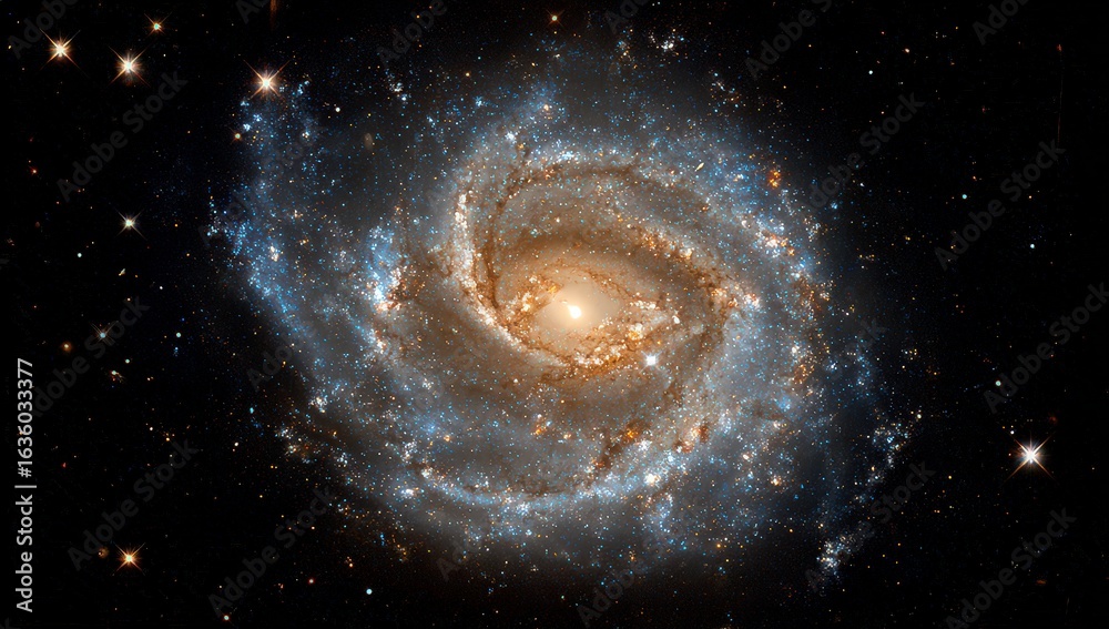 Fototapeta premium Spiral Galaxy With Stars In Deep Space