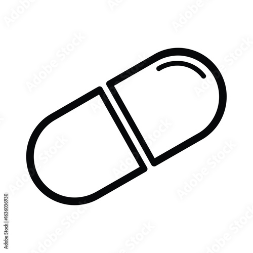 Capsule isolated on white background is a small, soluble container enclosing a dose of medicine it is used for oral administration and easy swallowing