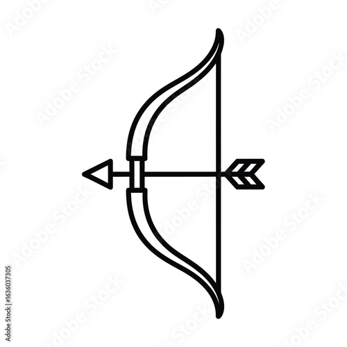 A bow and arrow used in archery, hunting, and sport isolated on white background is a weapon that requires skill, accuracy, and focus to hit the target