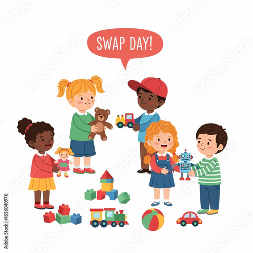 Children Sharing and Swapping Toys for Environmental Reuse
