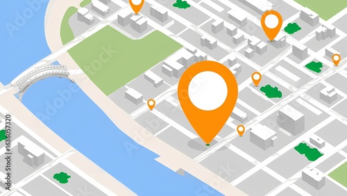 Mapping urban areas location identification city streets digital graphics outdoor aerial view navigation insights