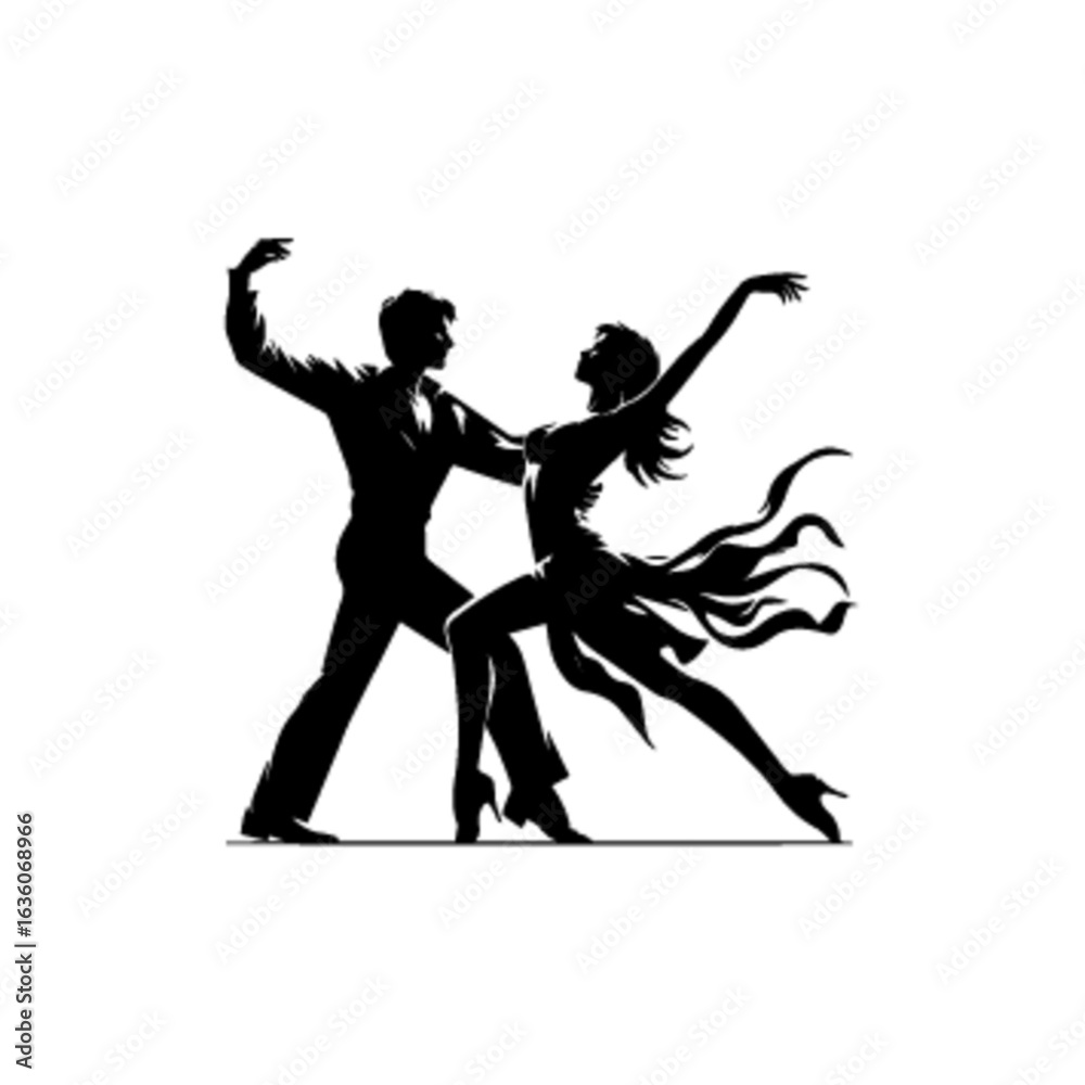 Obraz premium Dynamic Dance Movement Vector Design