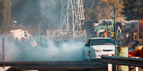 Photos Australia Day long weekend burnout competition at Kandos in rural New South Wale