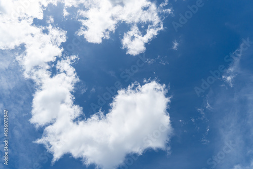 Obraz na płótnie 真上の空に浮かぶ雲