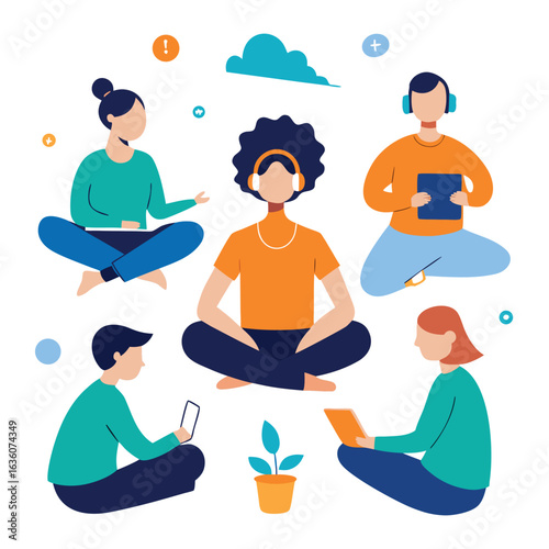 Businessman holding a money bag cartoon vector flat illustration