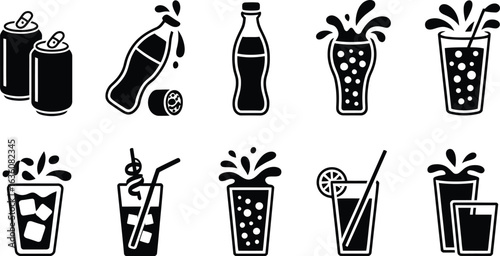 soft drinks, soda can, cola can, carbonated drink, beverage, drink bottle, fizzy drink, soda cup, straw, 